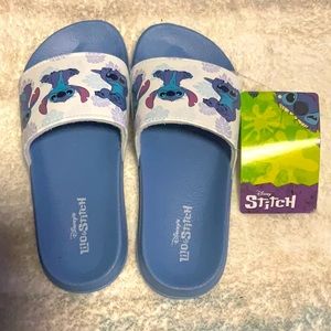 NWT Disney Lilo & Stitch blue Slide Sandals flat shoes size 6